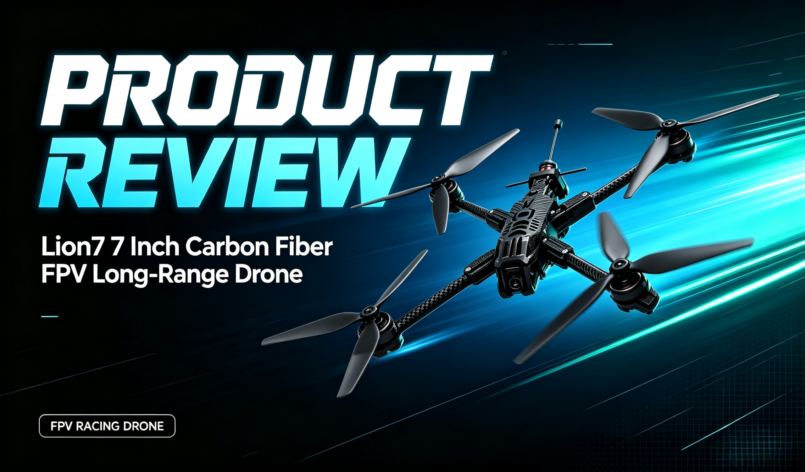 Lion7 7‑Inch Carbon‑Fiber FPV Long‑Range Drone Review｜20km Range,3.5kg Max Payload Professional UAV Test