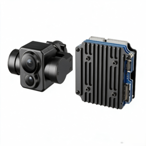 XHTD075G Micro Two-Axis Dual-Visible Light Stabilized Gimbal | Long-focus + Short-focus Dual Lenses | AI Person/Vehicle Recognition | Target Positioning | Lightweight Rainproof | For Small UAV Inspection & Security