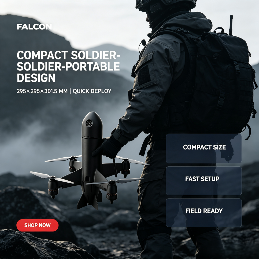 Falcon drone strong load and high‑altitude operation 0.5kg payload 2km max altitude