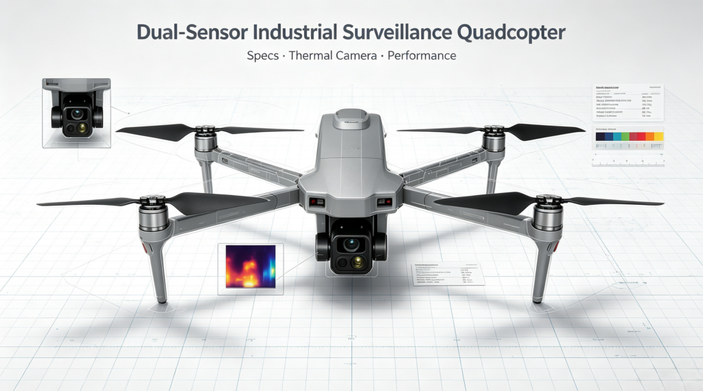 Dual‑Sensor Industrial Surveillance Quadcopter: Specs, Thermal Camera & Flight Performance
