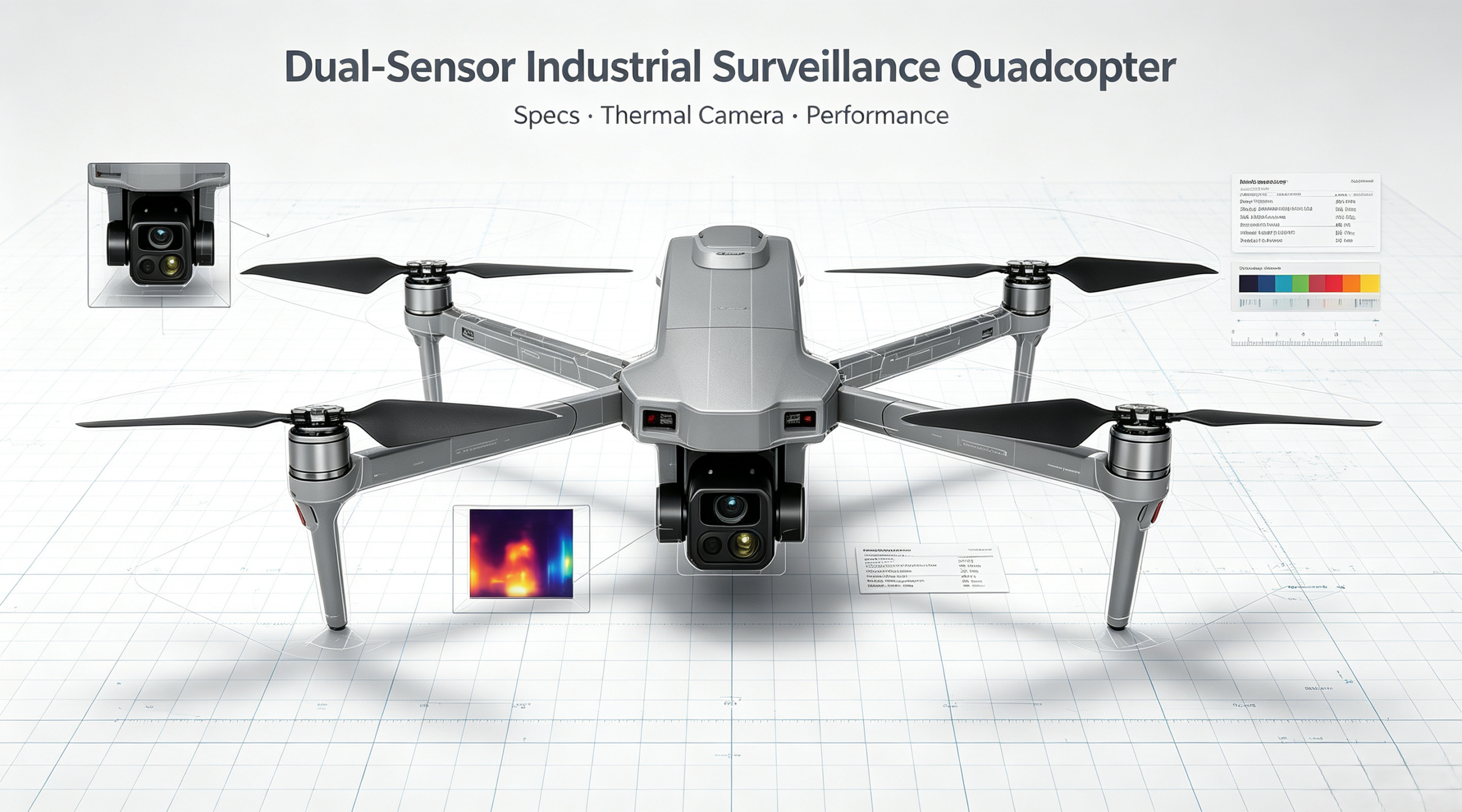 Dual‑Sensor Industrial Surveillance Quadcopter: Specs, Thermal Camera & Flight Performance