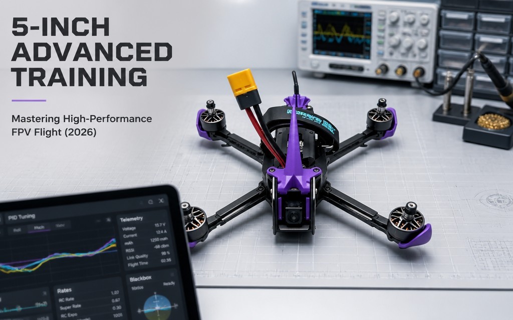 5-Inch FPV Advanced Training Solution | Classic 5-Inch Crash-Resistant Frame, Systematic Progression from Ducted to Open-Prop Training System