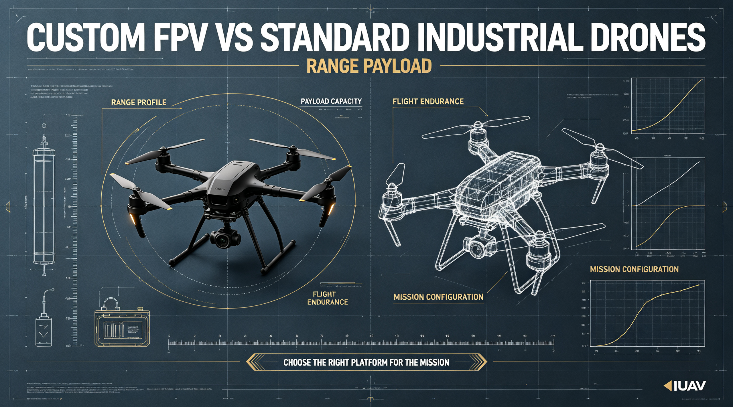 For industrial inspection, how do custom FPV drones compare with standard camera drones when it comes to range, payload, and control — a practical guide (2026)