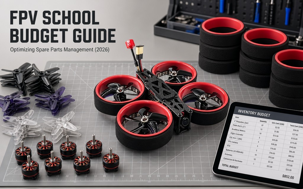 How much should a training school budget for professional FPV racing drones and spare parts — a practical guide (2026)