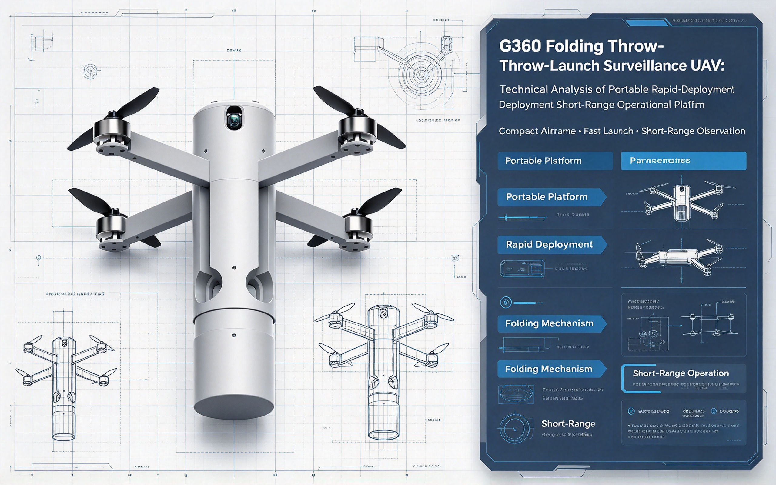 G360 Folding Throw-Launch Surveillance UAV: Technical Analysis of Portable Rapid-Deployment Short-Range Operational Platform