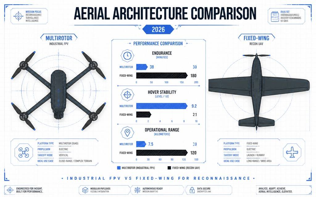 How do multirotor and fixed-wing drones compare for long-range border patrol and reconnaissance — a practical guide (2026)